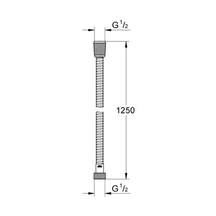 26354000 Набор для гигиенического душа GROHE Tempesta-F, металлический шланг 1250 мм, хром