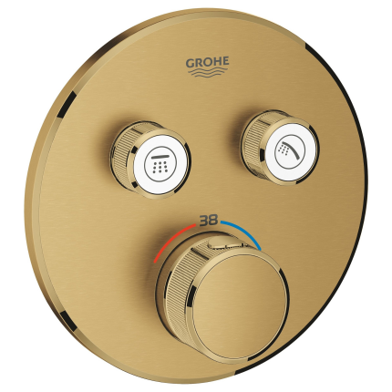 29119GN0 Внешняя часть смесителя GROHE Grohtherm SmartControl на 2 выхода, холодный рассвет матовый