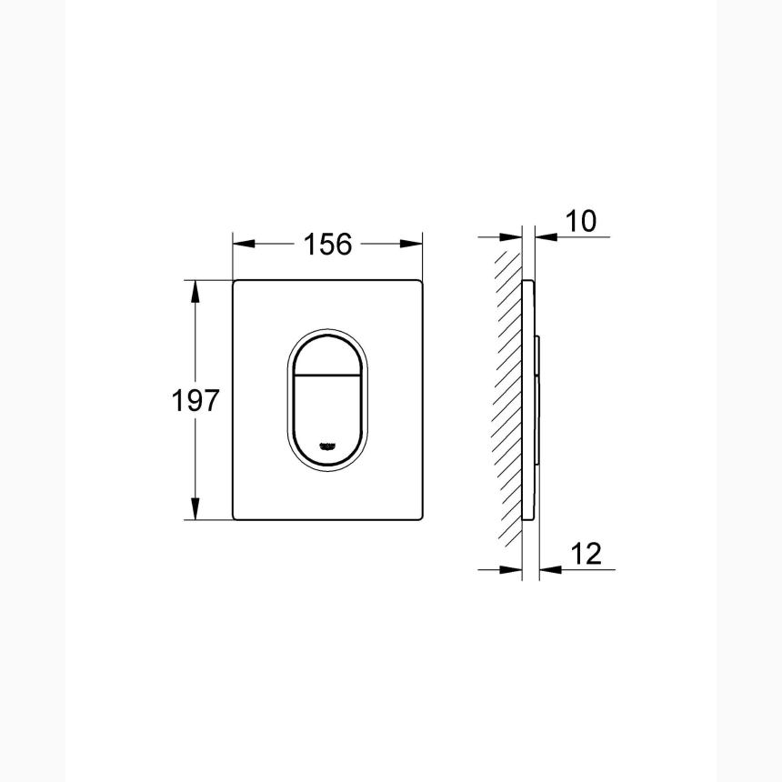 36500000 GROHE Rapid SL,5-1,Инсталляция с подвесным унитазом Bau Ceramic, панель Arena Cosmopolitan