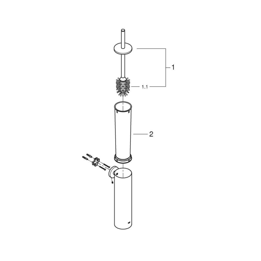 40696000 Туалетный ёршик GROHE Essentials, металлическая колба, хром