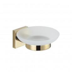 Мыльница стеклянная LUSSO Gold Cube