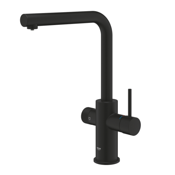 30590KF0 *Смеситель для мойки GROHE Blue Pure Minta с выдвижным изливом, фантомный чёрный