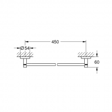 40688GN1 *Держатель для банного полотенца GROHE Essentials, холодный рассвет матовый