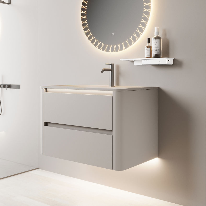 Тумба для ванной комнаты в комплекте с раковиной Minotti Base 80см