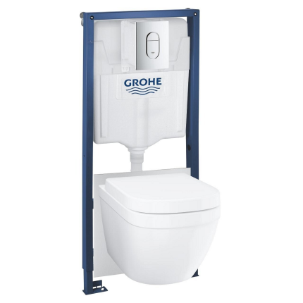 36501000 GROHE Rapid SL,5-1,Инсталляция с подвесным унитазом Euro ceramic, панель Arena Cosmopolitan