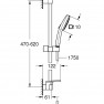 27928003 *Набор для душа GROHE Tempesta Cube 110, 2 режима струи, 13,5 л/мин, штанга 600 мм, хром