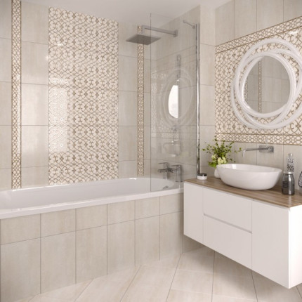 Кордеса беж верх 01 Плитка облицовочная 250*400 РАСПРОДАЖА
