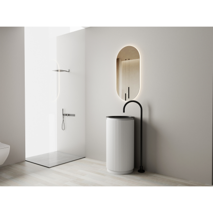 Тумба для ванной комнаты в комплекте с черной раковиной Minotti Ribo