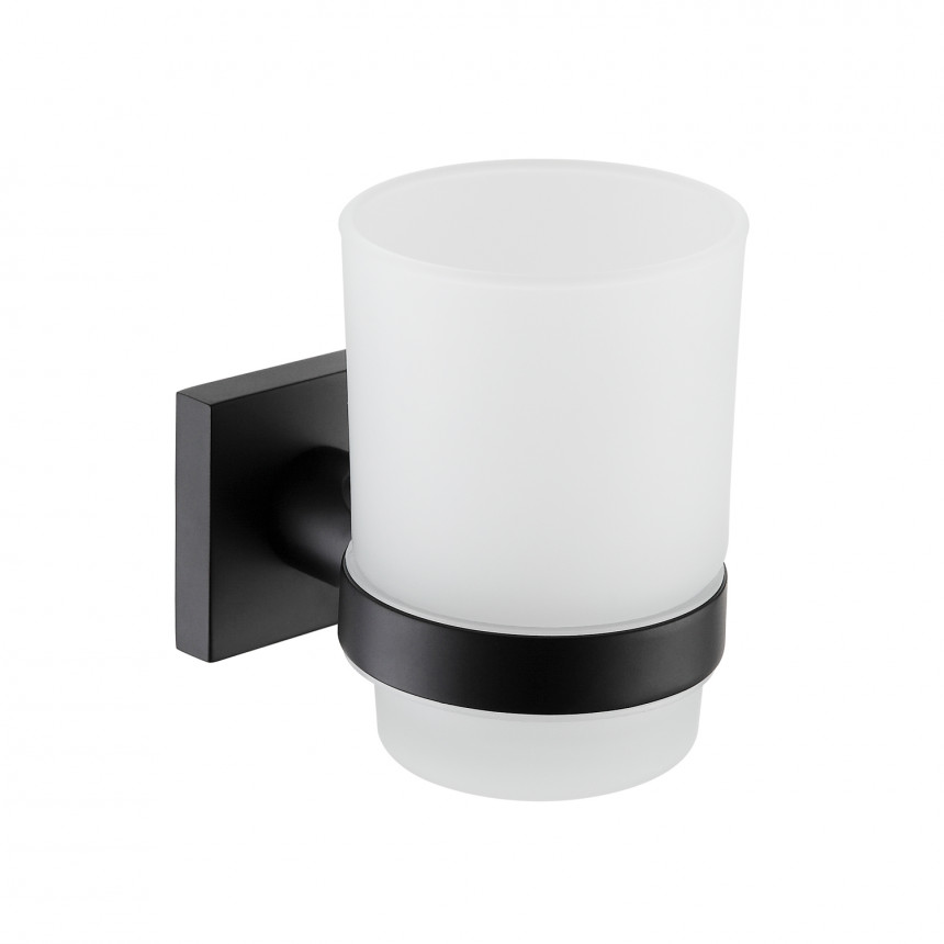 Стакан с держателем Minotti Black Cube