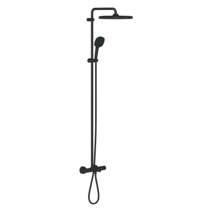 266912431 *Душевая система GROHE Tempesta System 250 CUBE, с термостатом для ванны, матовый черный