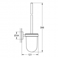 40374GN1 Туалетный ершик GROHE Essentials, холодный рассвет матовый