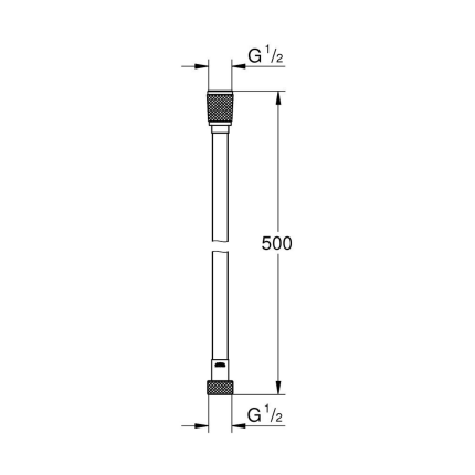 22115000 *Душевой шланг GROHE Relexaflex, 500 мм, хром