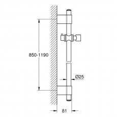 27136001 Душевая штанга GROHE Rainshower 1150 мм, хром
