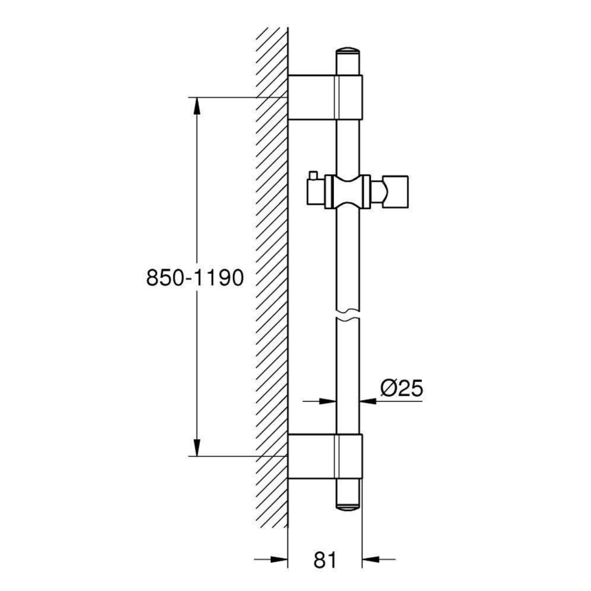 27136001 Душевая штанга GROHE Rainshower 1150 мм, хром