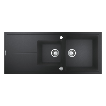 31643AP0 Мойка GROHE K400 с 1,5 чашей, черный гранит