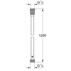 28362001 Душевой шланг GROHE Silverflex, 1250 мм, хром