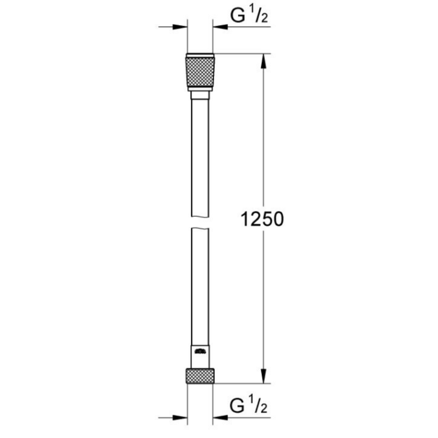 28362001 Душевой шланг GROHE Silverflex, 1250 мм, хром