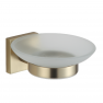 Мыльница стеклянная Minotti MattGold Cube