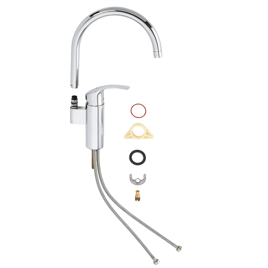 33202003 Смеситель для мойки GROHE Eurosmart 2021 однорычажный, хром
