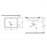 3948000H *Раковина встраиваемая GROHE Cube Ceramic 50 см, альпин-белый