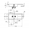 31643AP0 Мойка GROHE K400 с 1,5 чашей, черный гранит