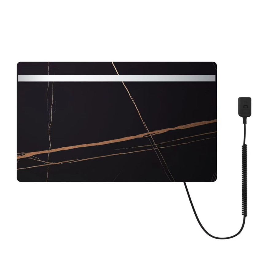 Полотенцесушитель Электрический с одним держателем LUSSO Stone Black 450*750