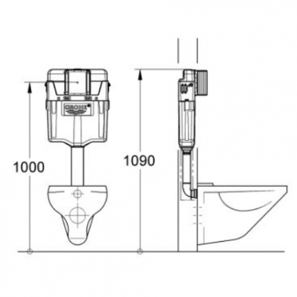 38661000 Смывной бачок скрытого монтажа GROHE GD2