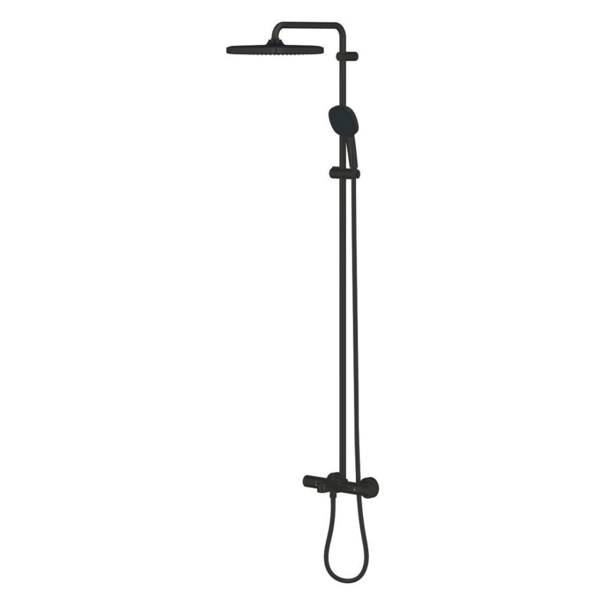 266912431 *Душевая система GROHE Tempesta System 250 CUBE, с термостатом для ванны, матовый черный