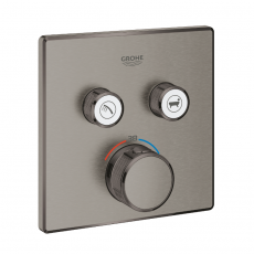 29124AL0 *Внешняя часть смесителя GROHE Grohtherm SmartControl на 2 выхода, темный графит матовый