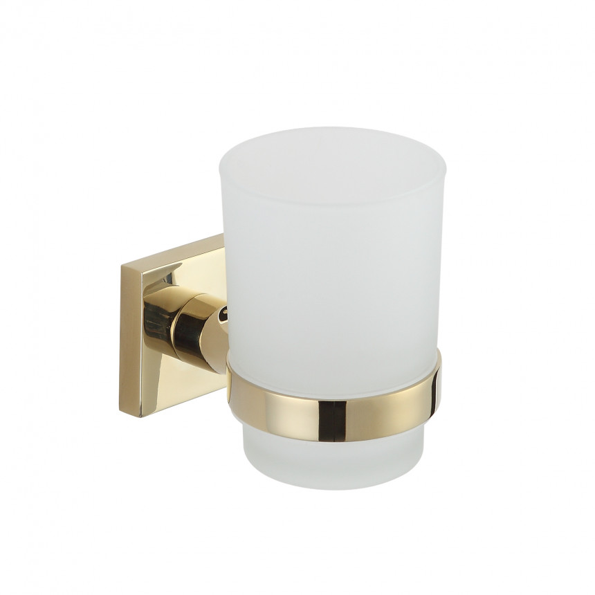 Стакан с держателем LUSSO Gold Cube