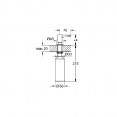 40535GN0 Дозатор жидкого мыла GROHE Cosmopolitan, холодный рассвет матовый