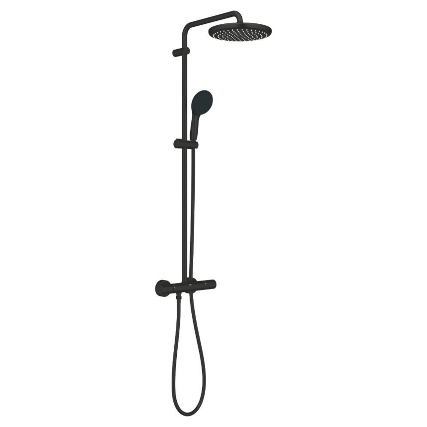 266702431 *Душевая система GROHE Tempesta System 250 с термостатом, матовый черный