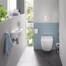 39206000 *Подвесной безободковый компактный унитаз GROHE Euro Ceramic, (без сиденья), альпин-белый