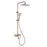 Душевая система наружного монтажа Minotti Rainshower Square MattGold