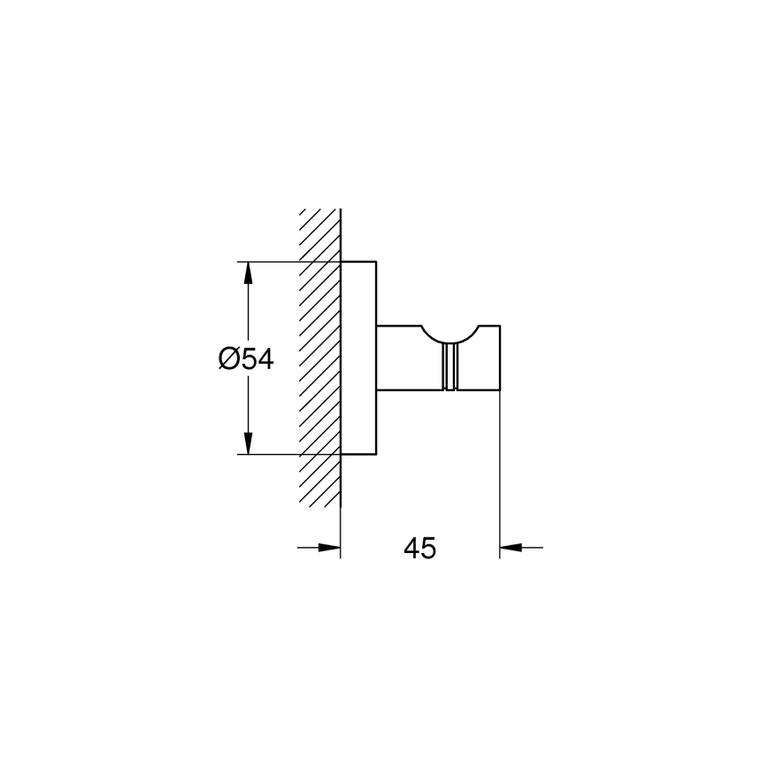 40364AL1 *Крючок для халата GROHE Essentials, тёмный графит матовый