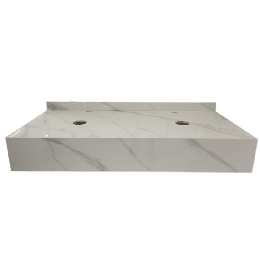 Столешница из искусственного камня LUSSO 120см white marble mat
