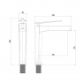 Смеситель для раковины Minotti Line L-size black