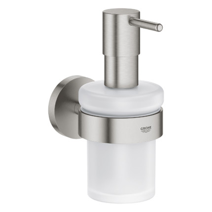 40448DC1 *Дозатор жидкого мыла GROHE Essentials с держателем, суперсталь