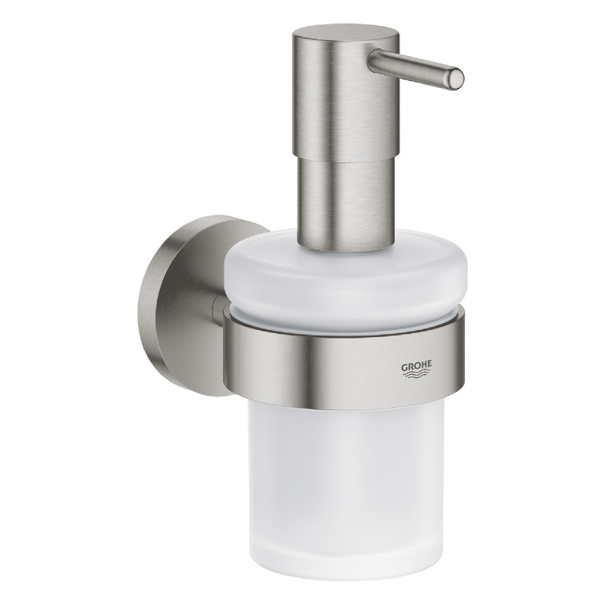 40448DC1 *Дозатор жидкого мыла GROHE Essentials с держателем, суперсталь